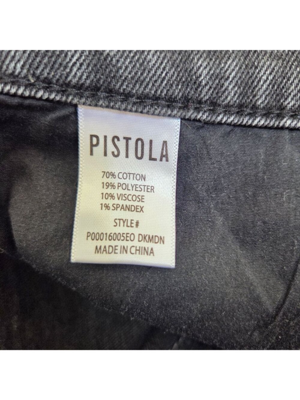 Pistola Eli High Rise Barrel Leg Jeans Ankle Washed Black Sz 28 - Picture 9 of 9